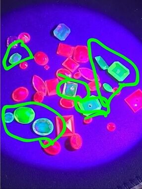 Loose Rectangle and Round Faceted Acrylic Gems - Multicolor